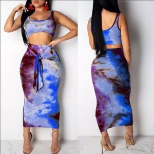 NWOT Skirt With Matching Crop Top